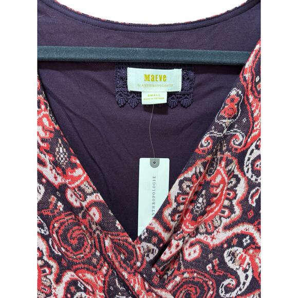 NWT! Maeve by Anthropologie Paisley Belted Dress Size Small - Picture 6 of 8